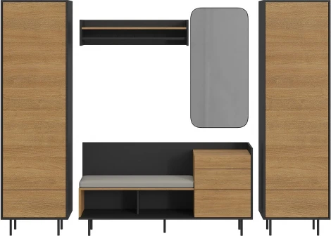 Композиция Look 14 ОГОГО (арт.843432), (ЛДСП/Черный)