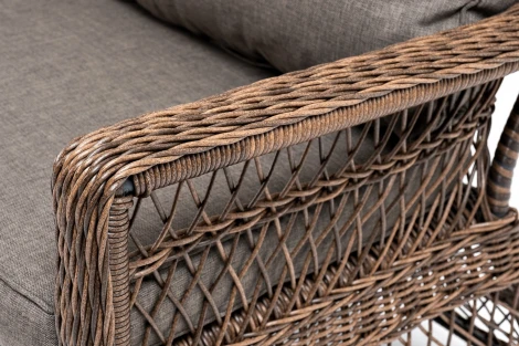 "Гранд Латте" диван трехместный из искусственного ротанга, цвет коричневый 4SIS арт.УТ-00002848