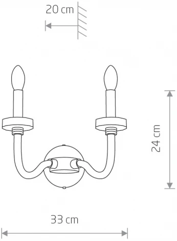 Бра Nowodvorski Hampton 8155 (220V, свеча)