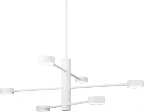 Потолочная люстра ярусная на штанге Freya Tactic FR5363CL-06W (220V, круглые)