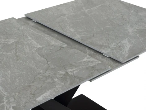 Раздвижной обеденный стол Montel ОГОГО Обстановочка! (Керамика/Серый,Черный) арт.926792