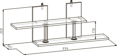 Полка МАМА Умный (ЛДСП/Белый) 101799