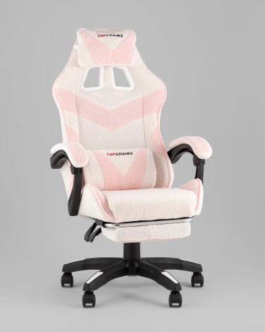 Кресло спортивное TopChairs MG-7019 букле бело-розовый TopChairs УТ000042694