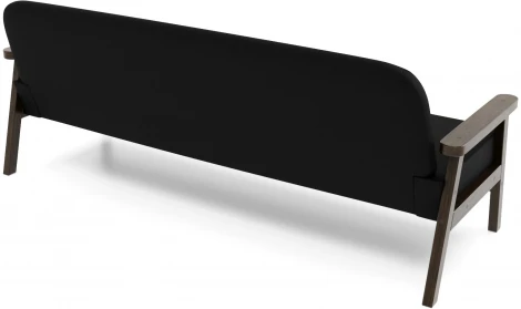 Диван Arsko прямой Флори Б венге велюр черный