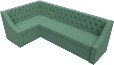 Диван кухонный угловой Мерлин левый угол (Зеленый/Рогожка) Лига Диванов арт.123227L
