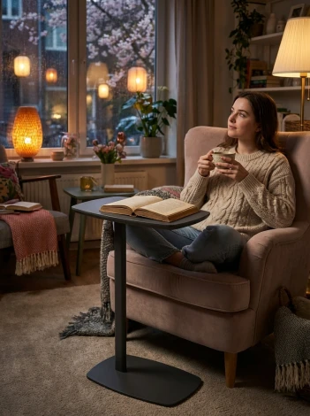 Стол придиванный Дей графит/графит Mebelik 009445