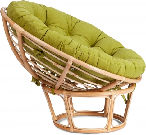 Кресло "PAPASAN ECO"  P115-1/SP STD / c подушкой, ремешками (Светлое дерево)