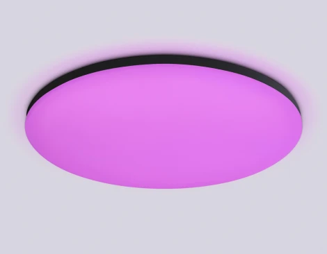 Потолочный светильник RGB круглый светодиодный с пультом и управлением смартфоном Ambrella ORBITAL FZ2005 (220V, умный дом - Алиса, Tuya Smart, Алекса, Smart Home, круглые, IP54)