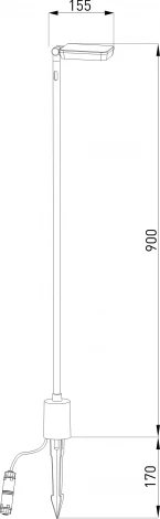 Наземный светильник уличный Elektrostandard Joli 35182/F черный
