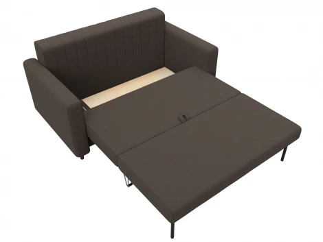 Диван прямой Лига-070 (ЛДСП,Брус,Фанера/Дерево/Рогожка/Коричневый) Лига Диванов 129646