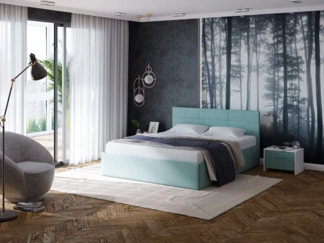 PROxSON Кровать Vector Plus (Ткань: Велюр Monopoly Мятный лёд (670)) 90x200