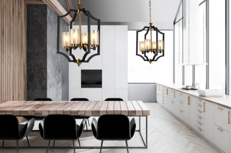 Подвесной светильник Lumina Deco Vigatto LDP 1224-4 BK+MD