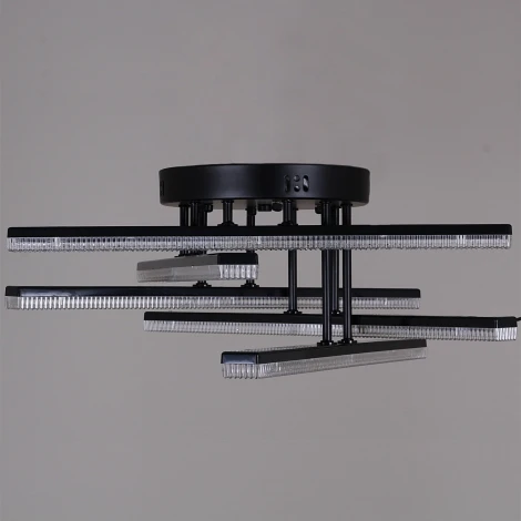 Потолочная люстра светодиодная на штанге с пультом регулировкой яркости и цветовой температуры Reluce 03749-3.3-05C BK (220V)