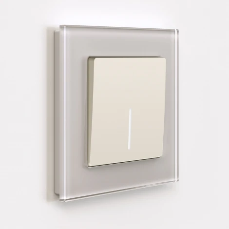 Выключатель одноклавишный с подсветкой (айвори матовый) Werkel W1110162 (a059279)