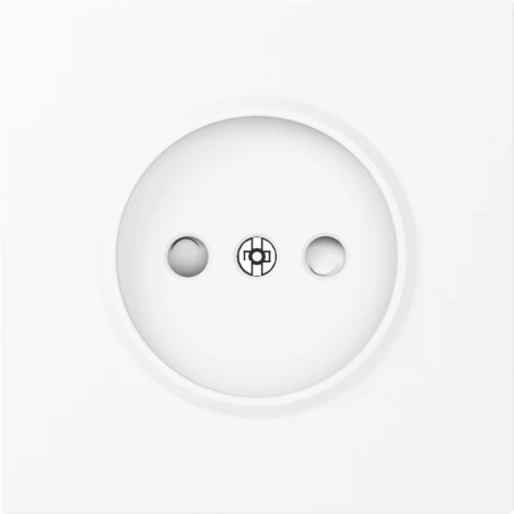 Накладка для розетки без заземления, со шторками 16A 250 В~, глянцевый белый Donel S08 DS21603