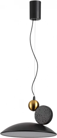 Подвесной светильник Odeon Light Travertino 6626/20L черн/золотой/металл/травертин/акрил IP20 LED 20W 3000K 220V (на тросе)