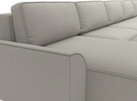 Диван п-образный Лига-048 НПБ МегаЛонг Лига Диванов (Рогожка) арт.128314