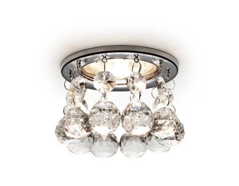 Встраиваемый точечный светильник Ambrella K205/2051 K2051 CH/CL (220V, хрусталь)