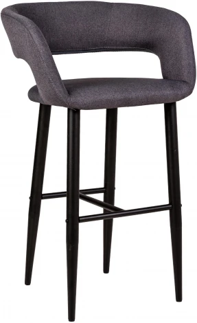 Стул барный R-Home Hugs Тм.Сер/Черный