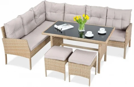 Комплект плетеной мебели Afina AFM-107B Beige (3 кор.)