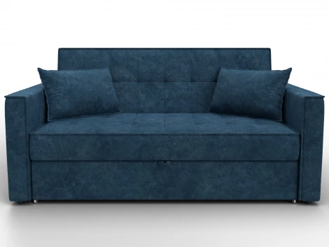 Диван прямой Лига-104 (140) (ЛДСП,Брус,Фанера,Велюр/Синий) Лига Диванов 134866