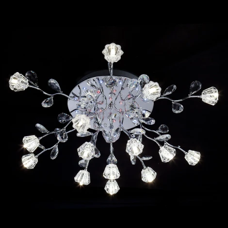 Потолочная люстра Eurosvet Bloomy 80115/15 хром/синий+красный+фиолетовый