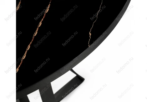 Стеклянный стол Нейтон обсидиан / черный