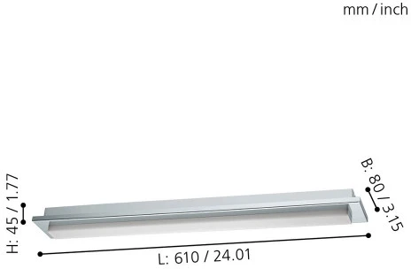 Настенно-потолочный линейный светильник светодиодный IP44 Eglo Cumbrecita 97968