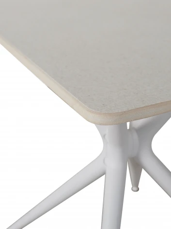 Стол обеденный JET CERAMIC квадратный 80*80 (Термопластичный полимер, Белый)