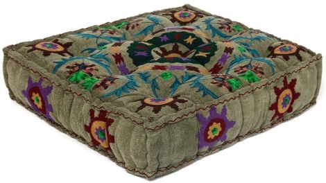 Модуль мягкий Secret De Maison SOL (mod. MA-109) серый с цветами (cotton canvas sujani)