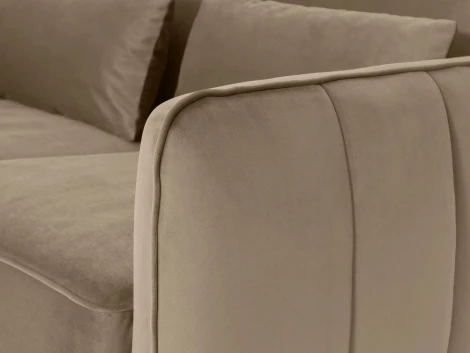 Диван Amsterdam двухместный ОГОГО (арт.342684), (Ткань/Бежевый)