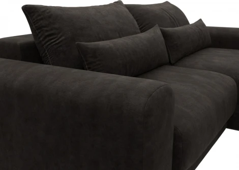 Диван угловой Лига-056 НПБ угол универсальный Лига Диванов (Велюр) арт.129162