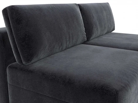 Диван угловой модульный Лига-060 НПБ угол универсальный (ЛДСП,Брус,Фанера/Пластик/Велюр/Темно-серый) Лига Диванов 129497