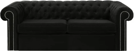 Диван Chesterfield ОГОГО (арт.344642), (Ткань/Черный)