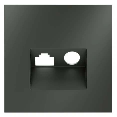 Накладка для розетки TV+RJ45 Voltum S70 VLS002706 (титан)