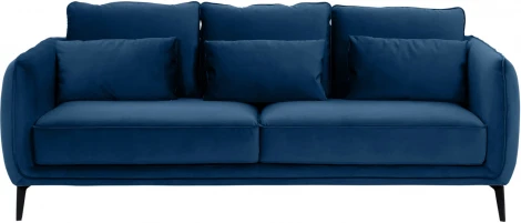 Диван Amsterdam трехместный ОГОГО (арт.342354), (Ткань/Синий)