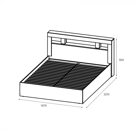 Кровать БТС с подъемным механизмом Прима 160х200