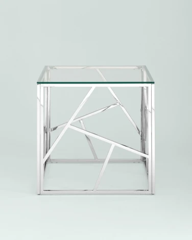 Журнальный столик Stool Group 55*55 АРТ ДЕКО серебро УТ000001507