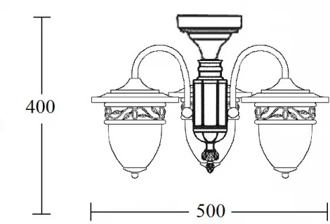 Потолочный светильник уличный Oasis Light KRAKOV 1 L 87270LA/18/3 Gb (220V, фонарь, IP44)