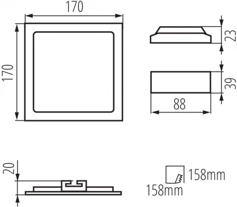 Встраиваемый точечный светильник светодиодный Kanlux KATRO 28939 (220V, IP44)