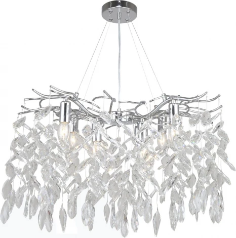 Подвесная люстра Stilfort Ramo 2180/09/08P (220V, хрусталь, на тросе, листья, ветки)