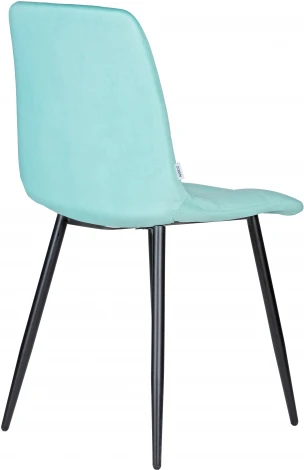 Стул обеденный DOBRIN CHILLY (Мятный Holland 50, основание черное) 005 CHILLY, цвет сиденья Мятный основания черный