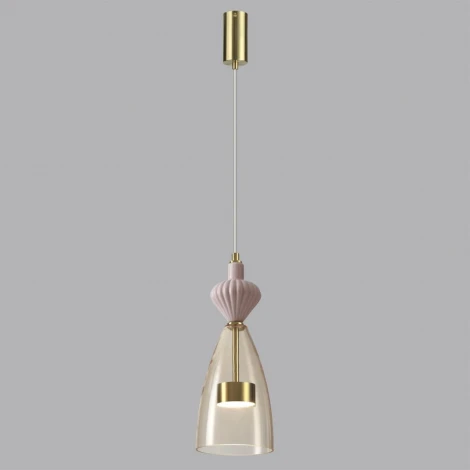 Подвесной светильник каскадный Odeon Light Palleta 5045/12LC античн.бронза/янтарный/металл/стекло/керамика LED 12W 4000К 1400Лм (220V, на проводе)