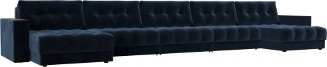 Диван П-образный с декором Лига-049 НПБ Мегалонг Лига Диванов (Велюр) арт.128541