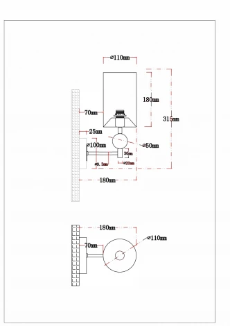 Бра Arte Lamp Matar A4027AP-1PB (220V, круглые)