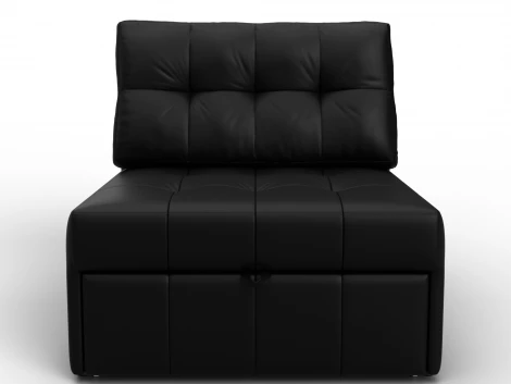 Кресло-кровать Лига-107 (80) (ЛДСП,Брус,Фанера,Экокожа/Черный) Лига Диванов 134943
