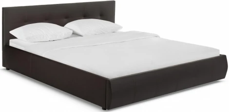 Кровать Woodville Афродита 180 х 200 см с ПМ эко кожа коричневая
