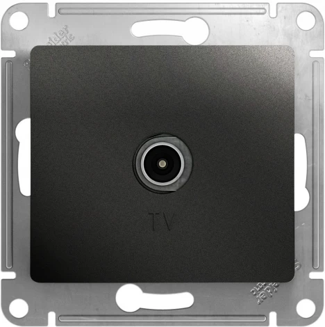 ТВ-розетка встраиваемая оконечная (антрацит) Systeme Electric Glossa GSL000791