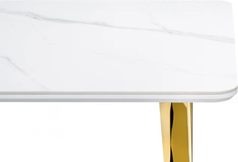 Керамический стол Селена 180 (Селена 3 180х90х77 белый мрамор / золото) Notta арт.572190