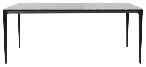 Стол NOTO 180 SINTERED STONE GLOSS STARLIGHT BLACK / BLACK